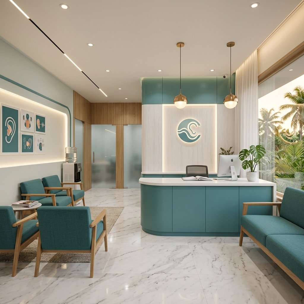 Modern clinic reception area